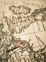 アンティークの古地図　フランスとイギリス
