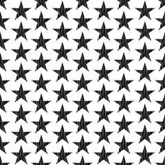 Seamless vector background with decorative stars. Print. Cloth design, wallpaper.