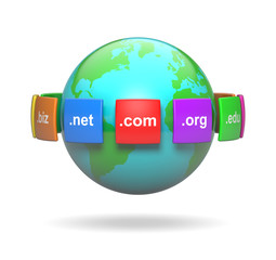 Internet Domain Names - obrazy, fototapety, plakaty