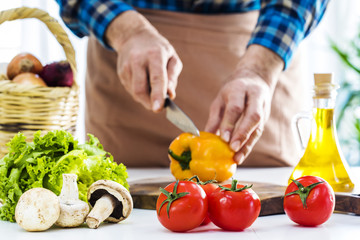 Man cooking in the kitchen