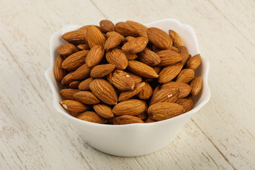 Almond in the bowl