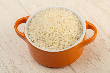 Raw rice heap