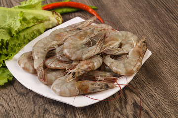 Raw king prawn