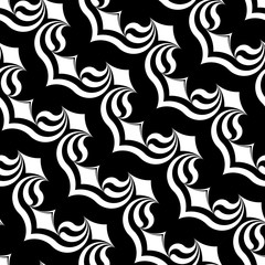 Design seamless monochrome waving pattern