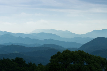 秋吉台より望む山々