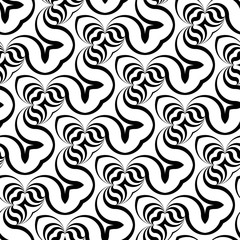 Design seamless monochrome waving pattern
