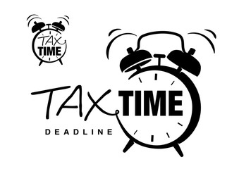 Hand drawn lettering on the topic tax time
