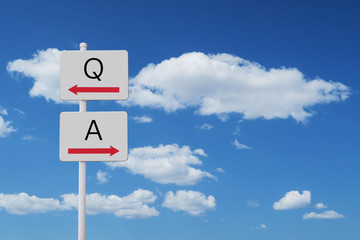 Q and A sign