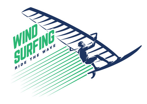 Windsurfing.  Sport emblem