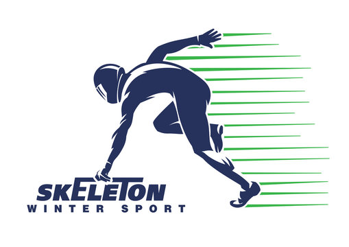 Skeleton sport. Sport emblem