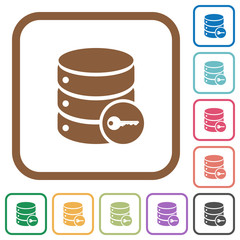 Secure database simple icons