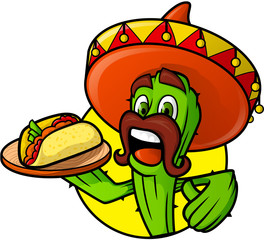 Mexican Cactus With Taco
