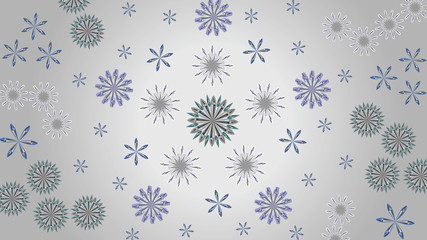 Abstract gray geometric floral wallpaper