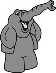 tröten rüssel klein elefant lustig comic cartoon spaß lachen
