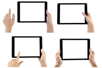 Touch screen tablet computer with hand set isolated.