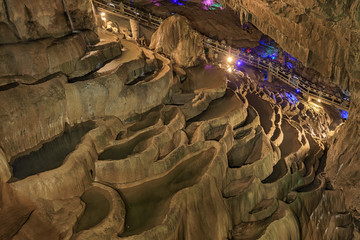 Cave in the Jiuxiang scenic region in Yunnan in China. Thee Jiuxiang caves area is near the Stone Forest of Kunming