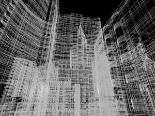 Abstract architecture background illustration