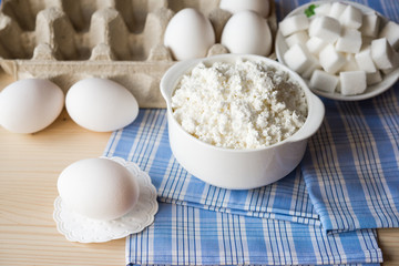 Cottage cheese and eggs