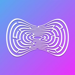 Deformed maze. Labyrinth distortion