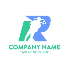 R Diving Logo