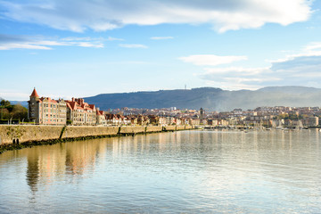 beautiful city of getxo at basque country, Spain