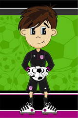 Cartoon Soccer Football Goalkeeper
