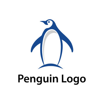 Simple Penguin Vector Logo Symbol