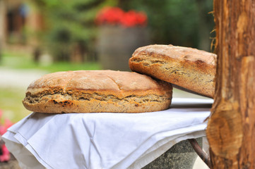 fresh traditionally baked bread