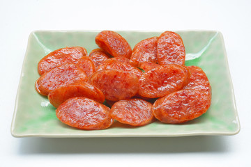 chinese sausage sliced
