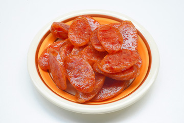 chinese sausage sliced
