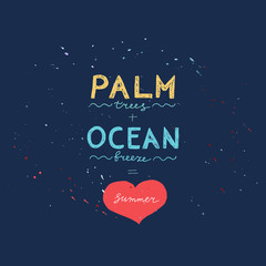 Hand drawn summer poster.