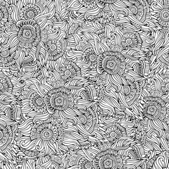 Beautiful abstract decorative floral seamless pattern