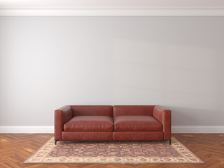 Mock up poster, interior scene, 3d render