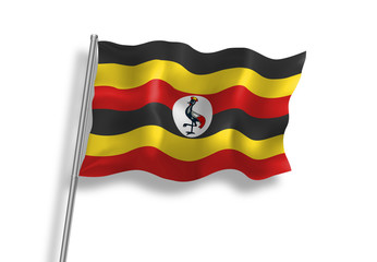 Drapeau d'Ouganda en qualité vectorielle 