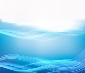 Abstract card with a sea wave