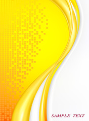 Abstract yellow card for office