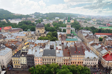 Fototapeta premium The old town's rooftops