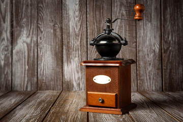 The vintage coffee grinder