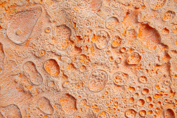 Orange stone with holes 