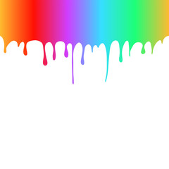 Rainbow Colored Paint Drops