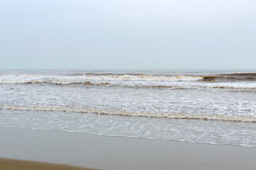 Lonely wild sand beach in Vietnam