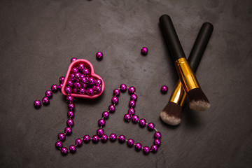 Makeup Brushes, Heart