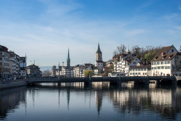 Fototapeta na wymiar Cityscape of Historic Zurich center