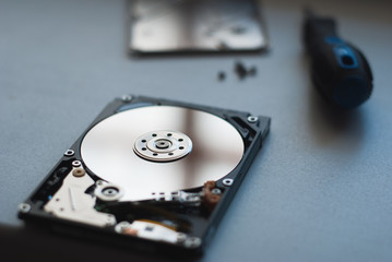 Took apart the hard drive from the computer, HDD drive,