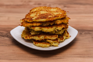 potato pancakes, food background