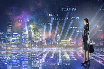 Forseeing the tendency of growth . Mixed media