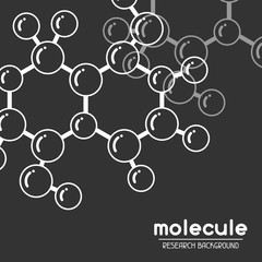 Background with molecular structure. Abstract molecules in flat style