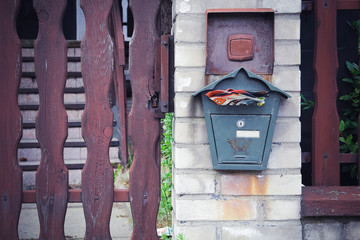 mailbox at the entrance to the house
