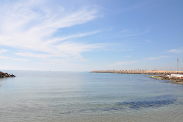 Coast of the Mediterranean Sea in Spain. 2017 year