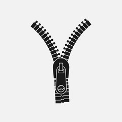 Zipper icon. Vector illustration.